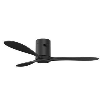 Solent Hugger Ceiling Fan with remote black
