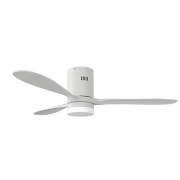 Solent Hugger Ceiling Fan with LED light and remote white