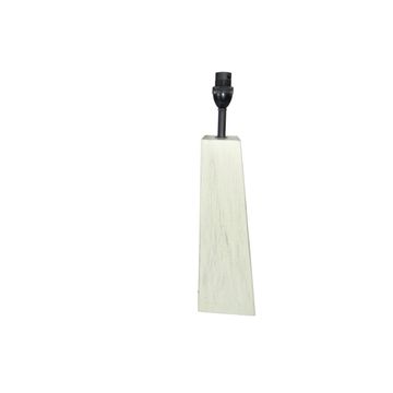 Slanted Square Wood Lamp base Cream Wash