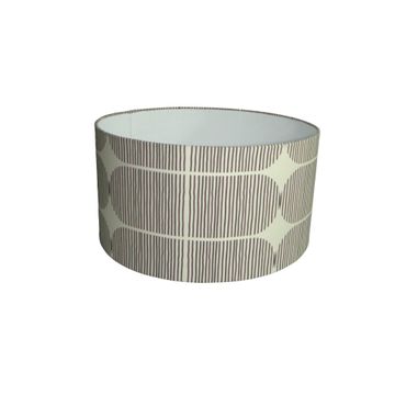 Lampshade Drum 42cm Symmetric Black On White Print