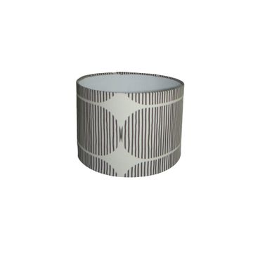 LAMPSHADE DRUM 23CM SYM BLACK ON WHITE