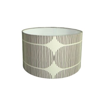 Lampshade  Drum 32cm Symmetric Black On White Print