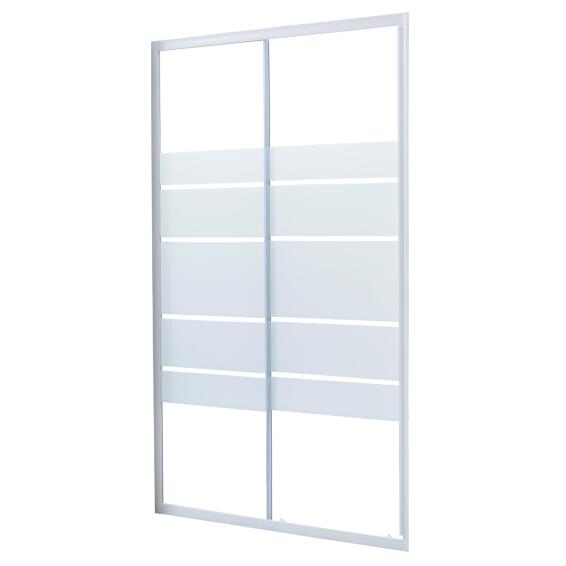 Sensea Essential Shower Door Single Slider White with Privacy Glass 140x185cm