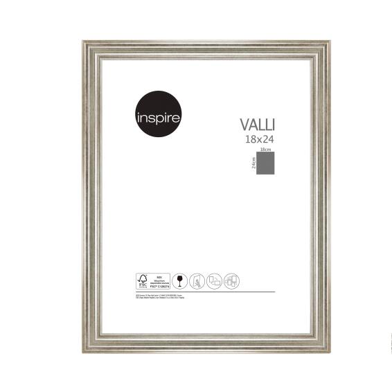 Inspire frame valli silver 18x24cm