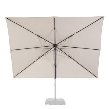 Umbrella Replacement Cover Aluminum Rectangular 280 cm X 390 cm Taupe NATERIAL