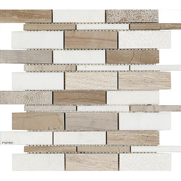 Mosaic Tile Grey Combo Interlocking 300x300mm