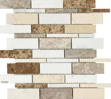 Mosaic Tile Brown Combo Interlocking 300x300mm