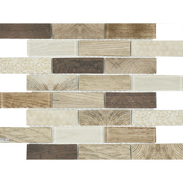 Mosaic Tile Coco Cream Woodgrain Interlocking 350x260mm