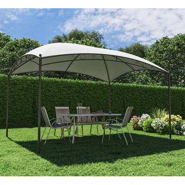 NATERIAL CURVED ROOF GAZEBO 300X400CM WHITE