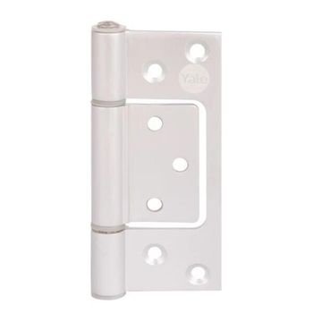 YALE ALUMINIUM FLUSH HINGE 100MM SILVER
