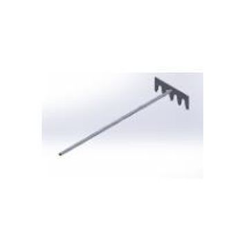 Ash rake galvanised 420mm x 140mm