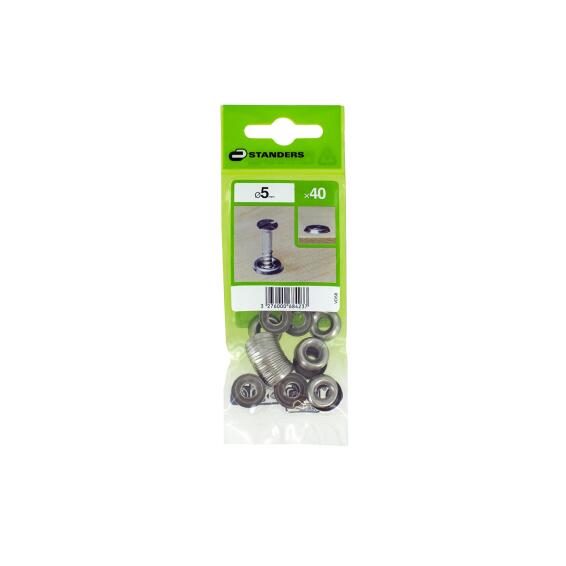 VD58 WASHER ROSETTE OPEN MODEL STEEL NICKEL PLATED SHINY DIAMETER 5 - 40 PIECES