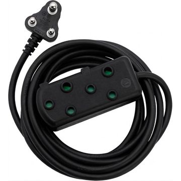 Ellies Side by Side Light Duty Extension Lead-5m-Black