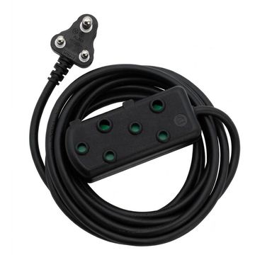 ELLIES SIDE BY SIDE LIGHT DUTY EXTENSION LEAD 20 BLACK - FELBW2X/20B