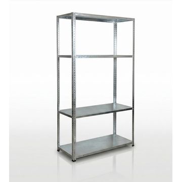 4Tier Galvanized Storage Shelf Steel 150X75X30cm