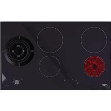 Defy Gas And Electric Hob Top Hob Black Gemini  DHG901 W51xD82H9.9cm