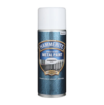 Direct to rust metal paint HAMMERITE AERO hammered WHITE 400ML