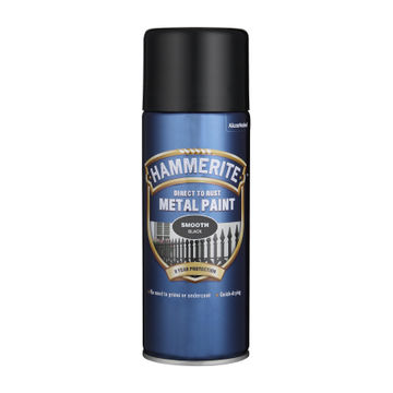 Direct to rust metal paint HAMMERITE AERO smooth Black 400ML