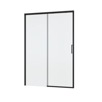 Shower door Remix black 2 panel sliding door with clear glass 140x195cm