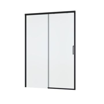 Sensea single rider shower door black with clear glass 140x195cm