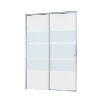 Shower door Remix chrome 2 panel sliding door with printed glass 120x195cm