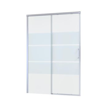 Shower Door Single Slider Remix Chrome with Privacy Glass 120x195cm