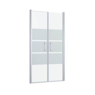 Sensea Remix Shower Door Saloon Chrome with Privacy Glass W90cmxD5cmxH195cm