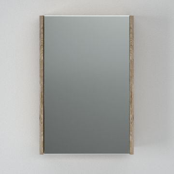 Bathroom mirror cabinet with 1 door oak w40cmxd17cmxh60cm