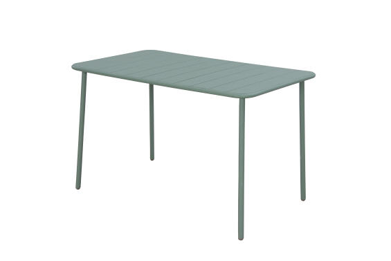 Café Steel Patio Table Agave Green L120cmxW70cm (Excluding Chairs)