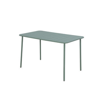 Café Steel Patio Table Agave Green L120cmxW70cm (Excluding Chairs)