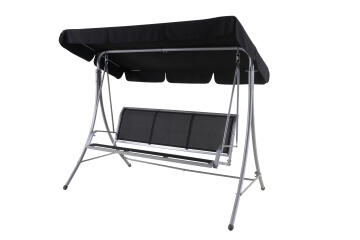 Steel Swing Chair Grey L202cmxW118cmxH157cm