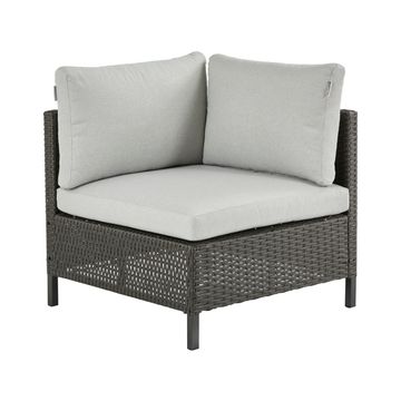 Naterial Fix Noa Wicker & Steel Corner Chair Dark Grey 