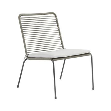 Naterial Vera Fix Steel & Wicker Patio Chair W72cmxD43cmxH78cm (Excludes Table)