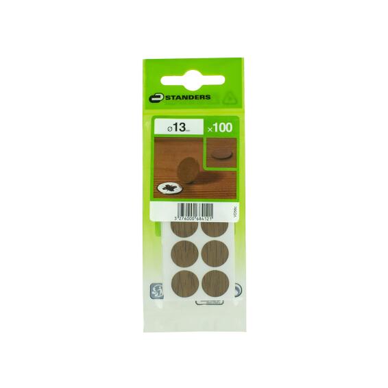 COVER FOR SCREW ADHESIVE PLASTIC OAK100P