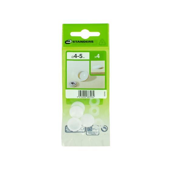 VD45A COVER FOR SCREW CYLINDRICAL PLASTIC WHITE DIAMETER 19.5 - 4 PIECES