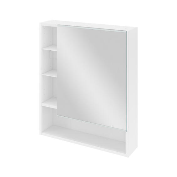 Bathroom mirror cabinet big 60cm SENSEA Easy white glossy 70X60X14cm
