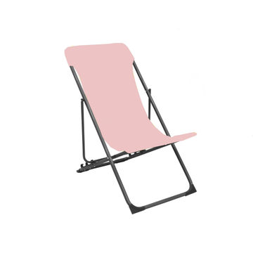 Biganos Steel & Textile Pool Lounger Kiss Pink W55cmxD86cmxH90cm