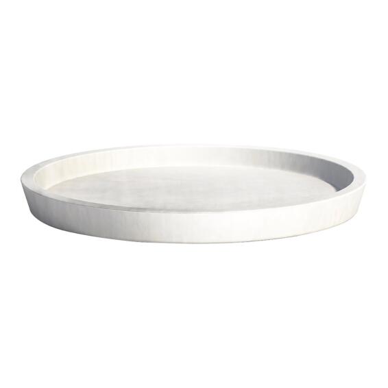 ECOPOT SAUCER ROUND 30 WHITE GREY