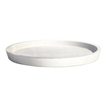ECOPOT SAUCER ROUND 30 WHITE GREY