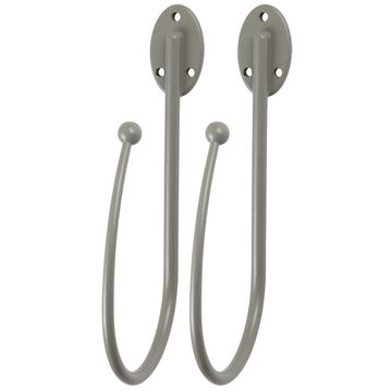 Finishing touches designer curtain dove metal design tieback grey 2 pack
