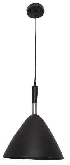 pendant light metal E27 60w dome black