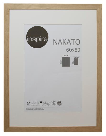 Inspire  nakato frame oak 60x80cm 