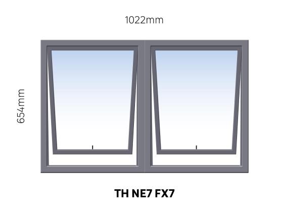 Window Steel Top Hung NE7 FX7-w1022xh654mm