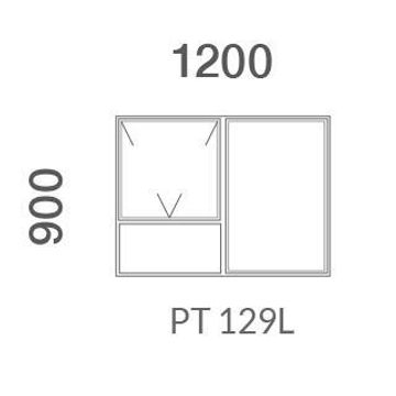 WINDOW ALU TH 1VENT CHARCOAL 1190X890MM