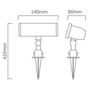 EUROLUX GARDEN SPIKE 240MM BLACK