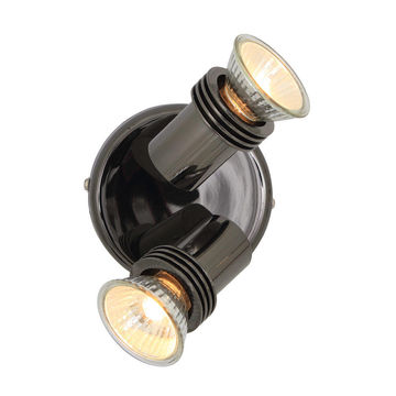 2 light spotlight 2lt 100mm gun metal