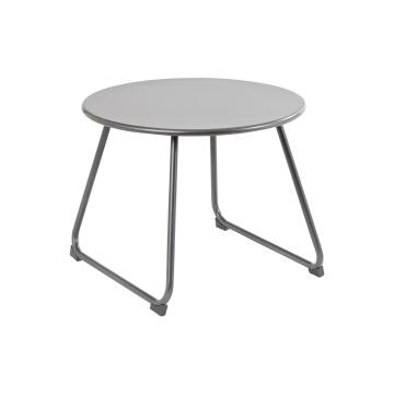 Coffee table timea fix steel top NATERIAL dark grey D48cm