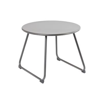 Naterial Timea Fix Steel Patio Table Dark Grey D48cm (Excluding Chairs)
