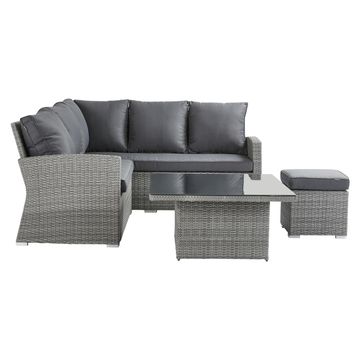 Naterial Wicker & Aluminium Davos Patio Set Grey