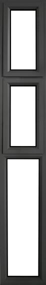 Side Light Aluminium for Sliding Door Charcoal-w290xh2090mm